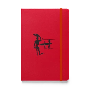 The Endless Summer Surf Film Subtle Silhouette Red Hardcover Notebook Journal - Foto 1 di 1