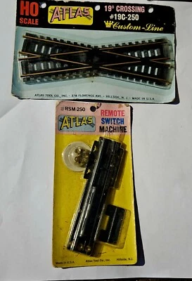 2) Atlas HO Scale Remote Switch Machine #RSM-250 & 19C-209 19 Degrees Crossing  - Image 1 of 4
