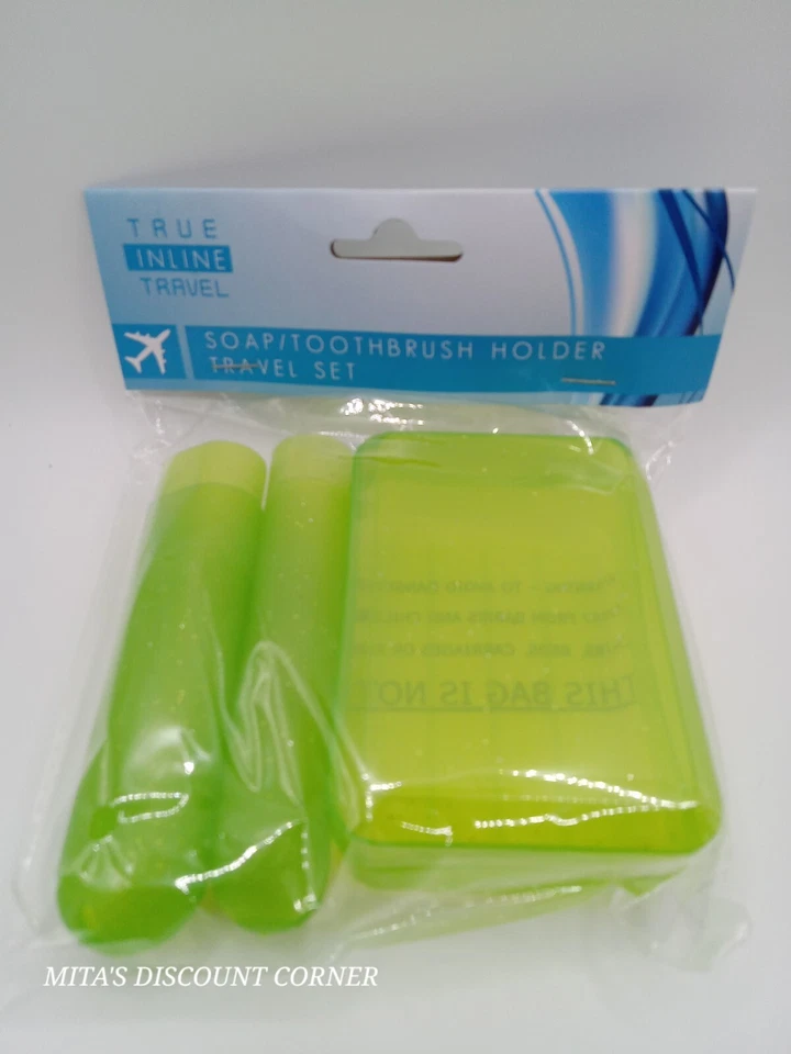 Conjunto de 3 viagens para escova de dentes porta-sabonete combo banheiro chuveiro caixa recipiente - Imagem 1 de 1