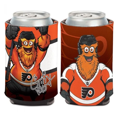 PHILADELPHIA FLYERS GRITTY 2 SIDED SOFT FOAM CAN COOLER COOZIE KOOZIE HOLDER Cover