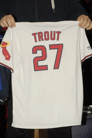Mike Trout Los Angeles Angels SGA super thin polyester jersey Adult XL rare Cover