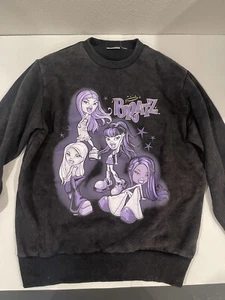 BRATZ Jimmy Paul Black Graphic Sweater Womens Size XS Vintage Style - Imagen 1 de 5