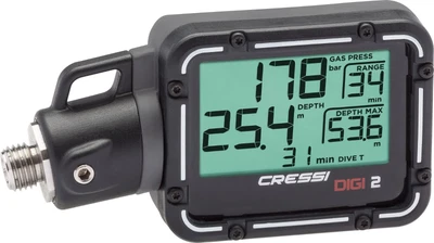 DIVING SPECIALS Cressi Digi 2 - digitales Finimeter (Druckmessgerät) Tauchausrüstung Sicherheit