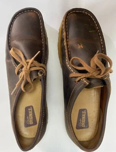 Men’s Clarks Originals Wallabee Brown Leather Shoes Size 9 - Picture 1 of 7