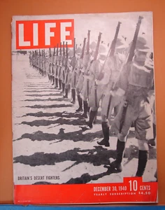 LIFE Magazines -December 30, 1940, Britain's Desert Fighters L107Mag - Imagen 1 de 4