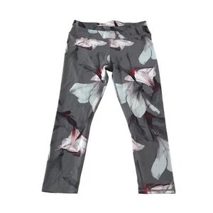 Fabletics sport leggings women's M grey floral graphic print - Picture 1 of 9