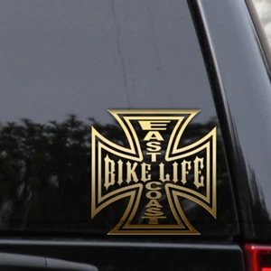East Coast Bike Life Biker Vinyl Decal Sticker - Picture 1 of 2