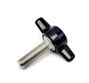 M8 x 1.25mm Thumb Screw T Bolts Black Tee Wing Knob 8mm Metric Stainless Steel - Picture 1 of 18
