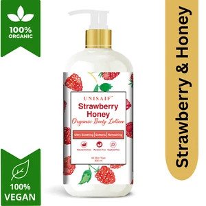 Unisaif Strawberry & Honey Body Lotion Moisturizing Lotion with Pump Women & Men - Picture 1 of 6