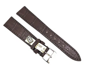 Watch Strap Louisiana Crocodile 18/14mm Dark Brown Deutscher Hersteller / 56 - Picture 1 of 3