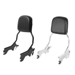 Black/Chrome Sissy Bar Backrest Fit For Harley Softail Heritage Classic 2018-25 - Picture 1 of 14