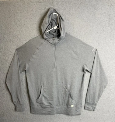 Vuori Ponto Performance Half Zip Hoodie Mens Medium Gray V244 The Madison Club — 第 1/4 张图片