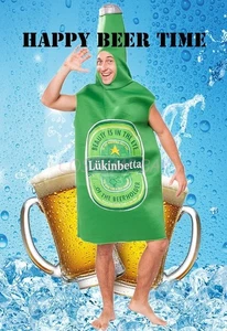 Beer Bodysuit Body Suit Fancy Dress Party Cosplay Outfit Funny Buck Hens Costume - Picture 1 of 24