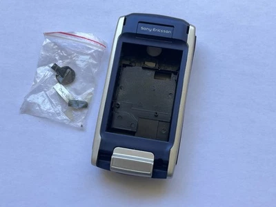 Cubierta Carcasa Sony Ericsson P910 P910i Azul sobre Color Plata Foto 1 de 4