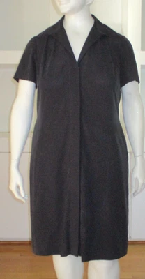 Lafayette 148 New York Silk Short Sleeve Shirt Dress in Smolder Size 18 NWT $490 - Image 1 of 4