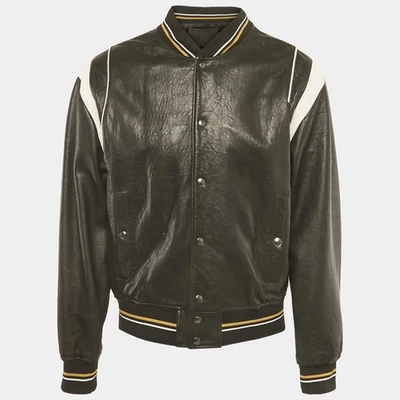 Givenchy Black Leather Monogram Bomber Jacket XL - Image 1 of 4
