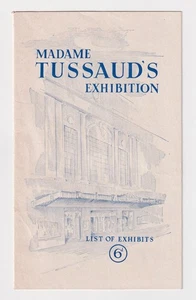 Vintage Madame Tussaud's Exhibition BOOKLET list of exhibits - Picture 1 of 2