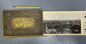 1890 MINNEAPOLIS & ST. PAUL Minnesota LAKE MINNETONKA Souvenir Album Antique - Imagen 1 de 13