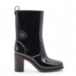 Christian Louboutin Loubirain Rain Boots Black EU 34 US 4 - NWB $800 - Picture 1 of 6
