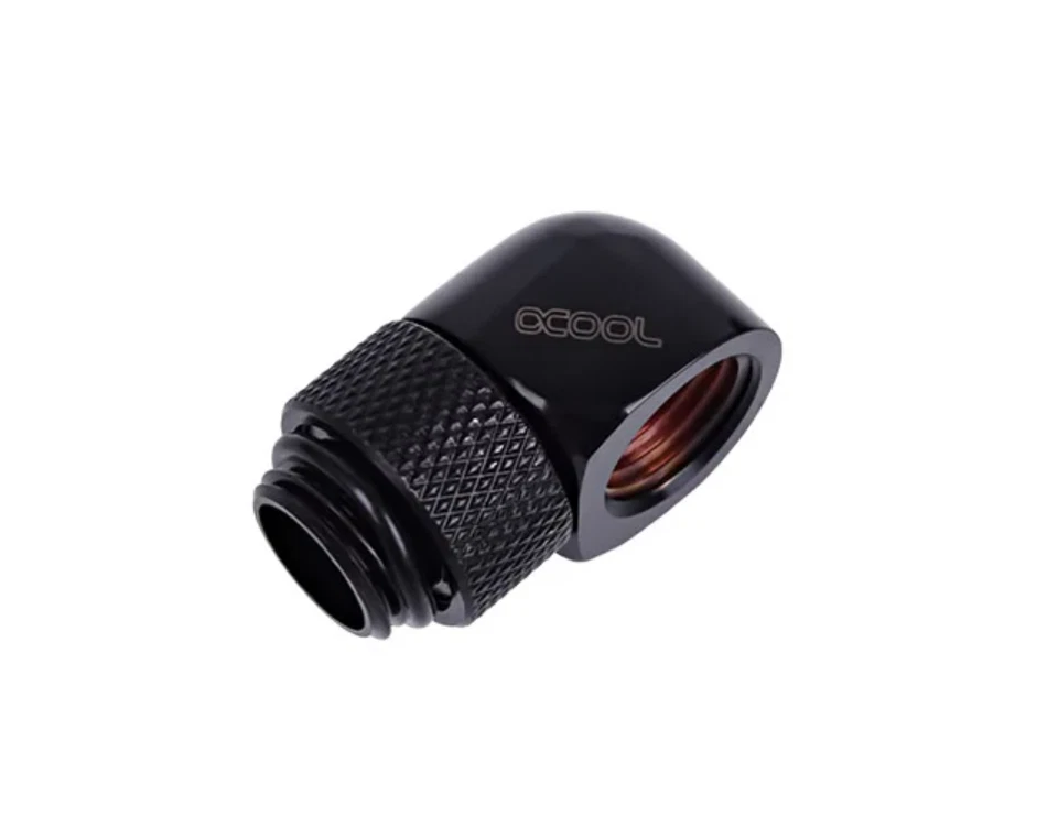 Alphacool HF L-connector G1/4 AG rotatable to G1/4 IG - Deep Black (17217) - Image 1 of 1