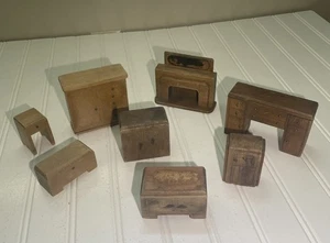 Vintage Wooden Doll House Miniature Furniture - Picture 1 of 10