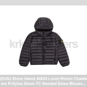 (Kids) Stone Island 40624 Loom Woven Chambers R-Nylon Down-TC Hooded Down Blouso - Picture 1 of 2