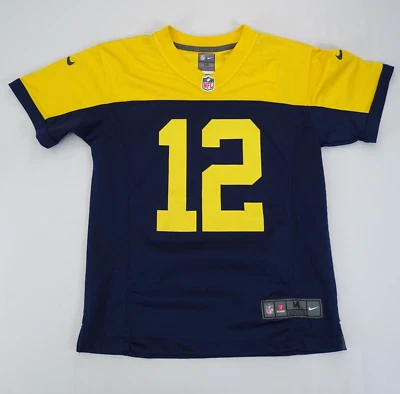 Camiseta de futebol americano Nike Green Bay Acme Packers Aaron Rodgers #12 NFL Youth M Onfiel - Imagem 1 de 4
