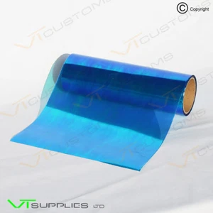 3 x A5 Sheets Chameleon Blue Tinting Film Headlight Fog Lights Tint Car Wrap - Picture 1 of 4