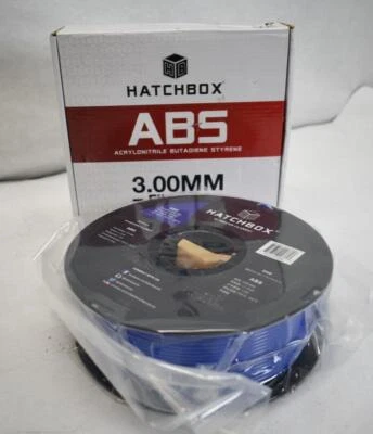 Hatchbox ABS 3.00 mm 3D Printer Filament Blue 1 KG Spool Tolerance +/- 0.05 - Image 1 of 4