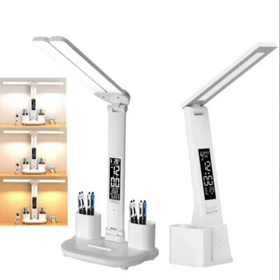 7W LED Schreibtischlampe Tischlampe Dimmbar Leselampe Stifthalter Büroleuchte - Bild 1 von 4