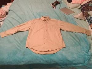 Men's IVY CREW Classic Wrinkle Resistant Dress Shirt Tan Size L - Picture 1 of 4