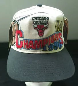 Vintage NBA 1996 Chicago Bulls Champions Hut Logo sportlich mit Etikett - Bild 1 von 16