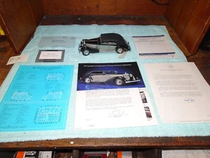 Franklin Mint Car 1:24 Scale 1939 Maybach Zeppelin (Black/silver Original Papers - Picture 1 of 17