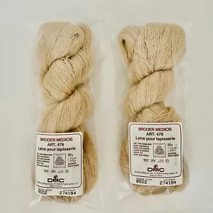 DMC Broder Medicis Tapestry Needlepoint 100% Wool 8502 Beige 50g Yarn 2 Hanks - Picture 1 of 4