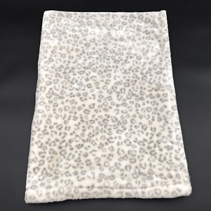 Baby Starters Blanket Snow Leopard Gray White Silver Single Layer
