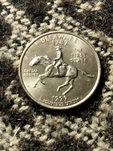 1999 D delaware state quarter Struck Thru Grease Die Clash Errors - Picture 1 of 12