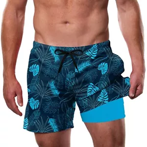 Mens Compression Liner Swim Shorts Lightweight Quick Dry Swim Trunks Beach Wa... - Picture 1 of 1