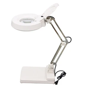 10X Magnifier LED Lamp Light Magnifying White Glass Lens Desk Table Tool - Picture 1 of 22