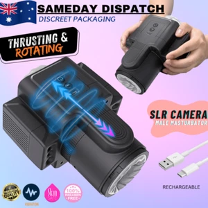 Automatic Telescopic Male Masturbator Rotation Vibrating Stroker Cup Men Sex Toy - Picture 1 of 12