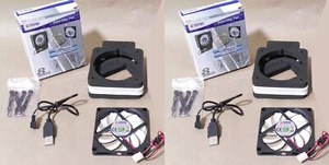 Lot 2: Titan Dual-Way (12V/5V) 80mm/8cm Portable Desktop USB DIY Cooling Fan Kit - Picture 1 of 13