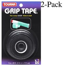 Tourna グリップ テープ 1 インチ x 30 フィート、ブラック (2 パック)