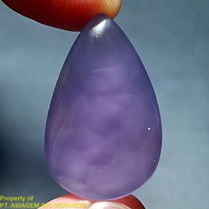 14ct VIOLET PURPLE CHALCEDONY diackethyst Fancy Cab ~100% NATURAL Untreated~