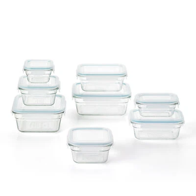 Glasslock Tempered Glass Food Storage Containers with Lids, 16 Pc (Open Box) - Image 1 of 4
