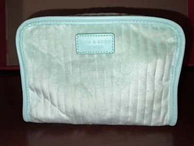 NOVA Bolsa de Higiene Pessoal Bath & and Body Works Maquiagem Azul Beleza Estojo Cosmético ~MACIA - Imagem 1 de 3