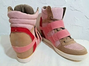 "CLOSEOUT" "N.Y.L.A" HIDDEN WEDGE ANKLE BOOTS-WOMAN "10" MULTI COLOR FAUX SUADE - Picture 1 of 4