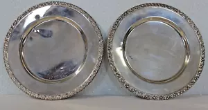 2x F.B. Rogers Silver Co. Piatti Margaret Rose 120,9 g - Foto 1 di 6