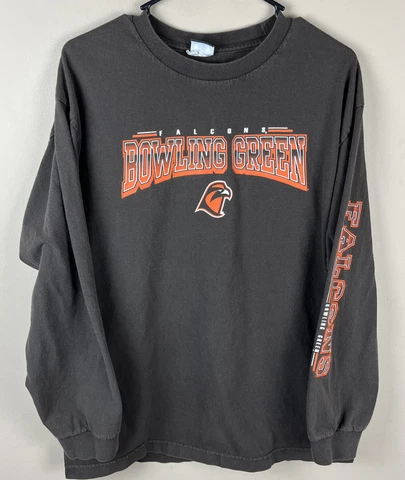 Bowling Green BGSU Falcons Logo Long Sleeve T Shirt Lrg Sleeve Print CI Sport Cover