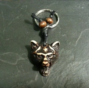 Wolf Werewolf Wolfman Dog Animal Head Keychain Ring Pendant Charm Gift Present - Picture 1 of 4