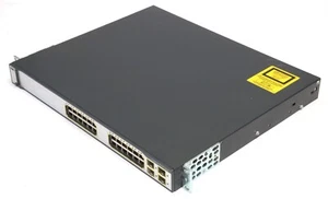 Cisco Catalyst 3750 24 Port Gigabit Switch WS-C3750G-24TS-S1U V03 - Y62G - Picture 1 of 4