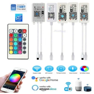 Mini 12V RGBW/RGB WiFi/ BT-compatible LED Controller 24Key Remote For LED Strip - Picture 1 of 17
